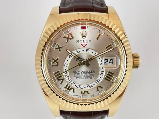 Appealing Fakes Rolex Sky-dweller 326138 Caliber 9001 Automatic Movement 42mm Yellow Gold Case Mens/unisex Watch