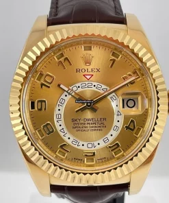 Lovely Replica Rolex Sky-dweller 326138 Caliber 9001 Automatic Movement 42mm Yellow Gold Case Mens/unisex Watch