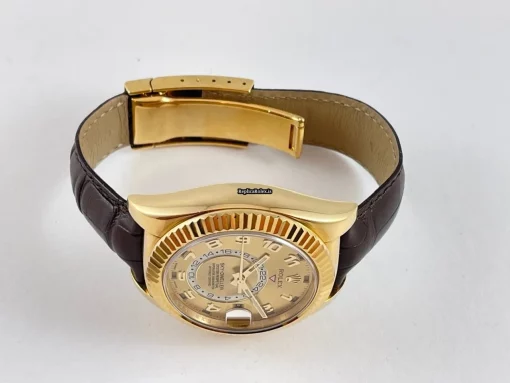 Lovely Replica Rolex Sky-dweller 326138 Caliber 9001 Automatic Movement 42mm Yellow Gold Case Mens/unisex Watch - Image 5