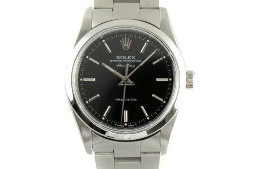 Ideal Fake Rolex Air King Precision 14000 Caliber 3000 Automatic Movement 34mm Steel Case Mens/unisex Watch - Image 7