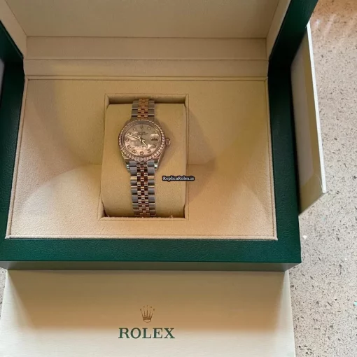High-end Replica Rolex Lady-datejust 279381rbr Caliber 2236 Automatic Movement 28x30mm Rose Gold Case Womens Watch