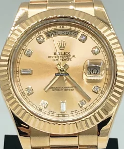 Beautiful Copy Rolex Day-date II 218238 Caliber 3156 Automatic Movement 41mm Yellow Gold Case Mens/unisex Watch