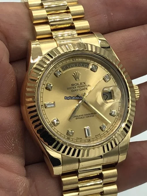 Beautiful Copy Rolex Day-date II 218238 Caliber 3156 Automatic Movement 41mm Yellow Gold Case Mens/unisex Watch - Image 8