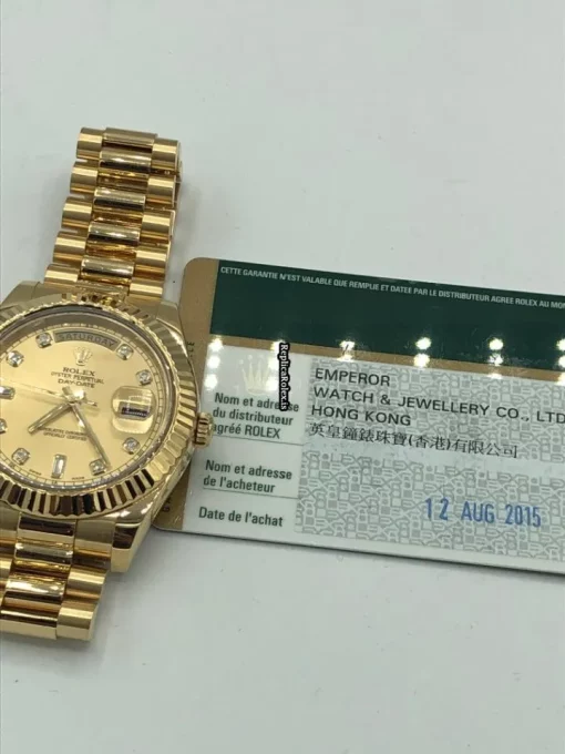 Beautiful Copy Rolex Day-date II 218238 Caliber 3156 Automatic Movement 41mm Yellow Gold Case Mens/unisex Watch - Image 9
