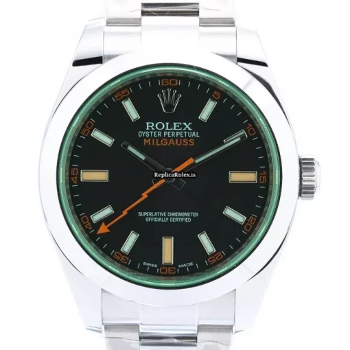 Discount Replica Rolex Milgauss 116400gv Automatic Movement 40mm Steel Case Mens/unisex Watch - Image 2