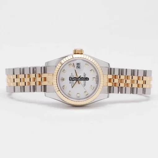Great Replica Rolex Lady-datejust 179173g Caliber 2235 Automatic Movement 26mm Gold/steel Case Watch - Image 12
