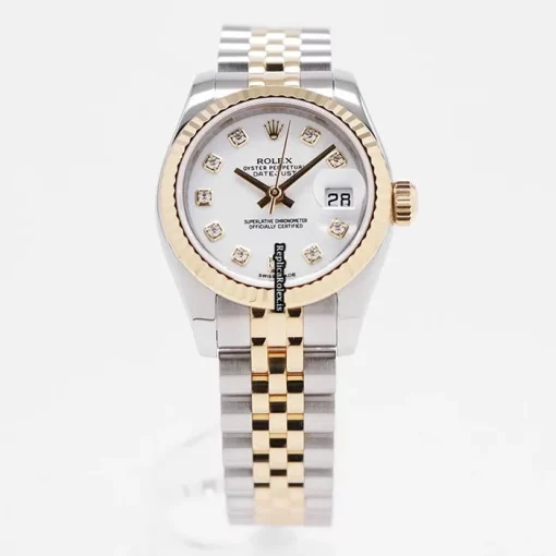 Great Replica Rolex Lady-datejust 179173g Caliber 2235 Automatic Movement 26mm Gold/steel Case Watch - Image 7