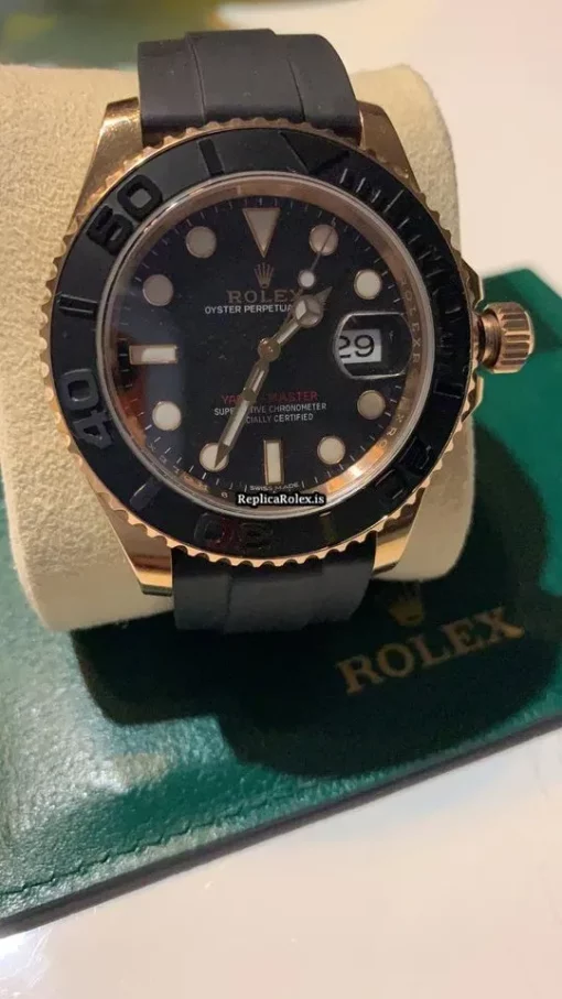 Great Knockoff Rolex Yacht-master 40 116655 Caliber 3135 Automatic Movement 40mm Rose Gold Case Mens/unisex Watch - Image 8