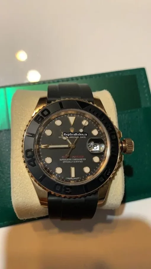Great Knockoff Rolex Yacht-master 40 116655 Caliber 3135 Automatic Movement 40mm Rose Gold Case Mens/unisex Watch - Image 9