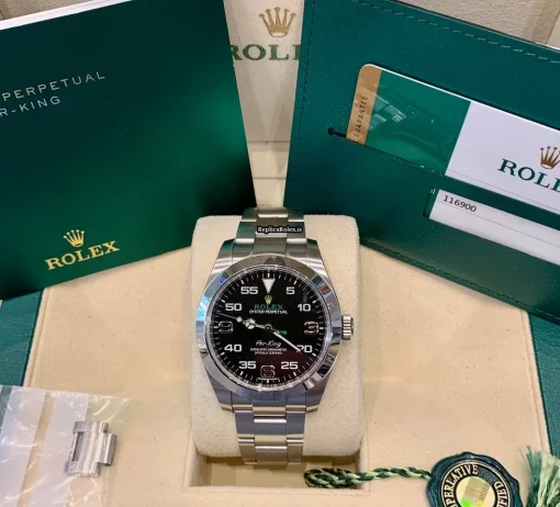 Terrific Imitation Rolex Air King 116900 Caliber 3131 Automatic Movement 40mm Steel Case Mens/unisex Watch - Image 6