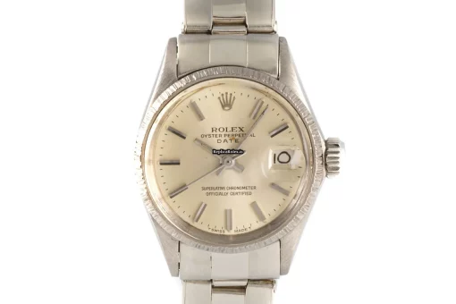 Wonderful Fakes Rolex Oyster Perpetual Lady Date 6527 Caliber 1130 Automatic Movement 24mm White Gold Case Womens Watch - Image 7