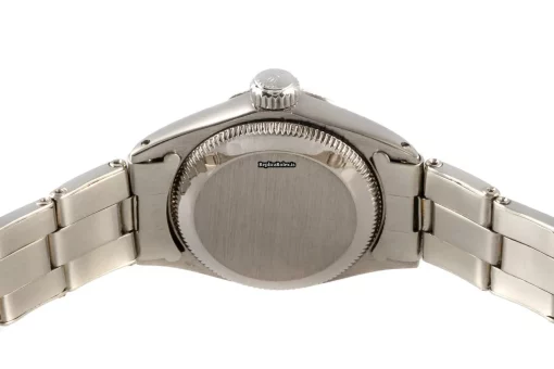 Wonderful Fakes Rolex Oyster Perpetual Lady Date 6527 Caliber 1130 Automatic Movement 24mm White Gold Case Womens Watch - Image 8