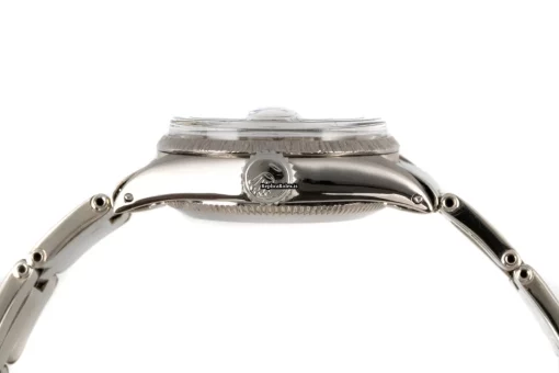 Wonderful Fakes Rolex Oyster Perpetual Lady Date 6527 Caliber 1130 Automatic Movement 24mm White Gold Case Womens Watch - Image 9