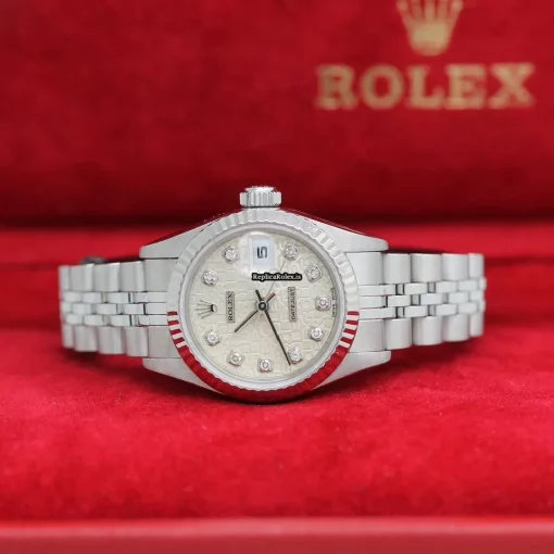Stylish Replica Rolex Lady-datejust 69174 Caliber 2135 Automatic Movement 26x42mm Steel Case Womens Watch - Image 5