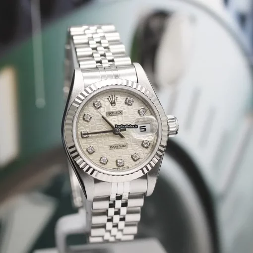 Stylish Replica Rolex Lady-datejust 69174 Caliber 2135 Automatic Movement 26x42mm Steel Case Womens Watch - Image 6