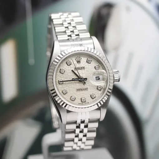 Stylish Replica Rolex Lady-datejust 69174 Caliber 2135 Automatic Movement 26x42mm Steel Case Womens Watch - Image 7