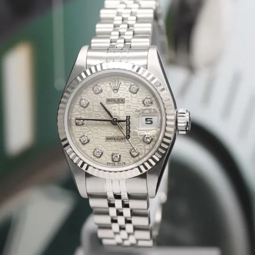 Stylish Replica Rolex Lady-datejust 69174 Caliber 2135 Automatic Movement 26x42mm Steel Case Womens Watch - Image 8