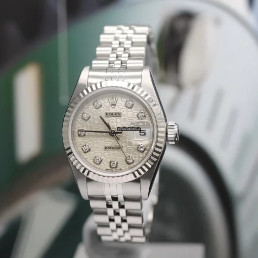 Stylish Replica Rolex Lady-datejust 69174 Caliber 2135 Automatic Movement 26x42mm Steel Case Womens Watch - Image 9