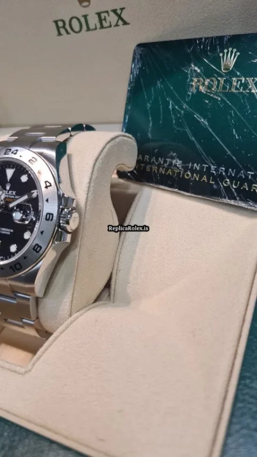 Fine Fake Rolex Explorer II 216570 Caliber 3186 Automatic Movement 42mm Steel Case Mens/unisex Watch - Image 3