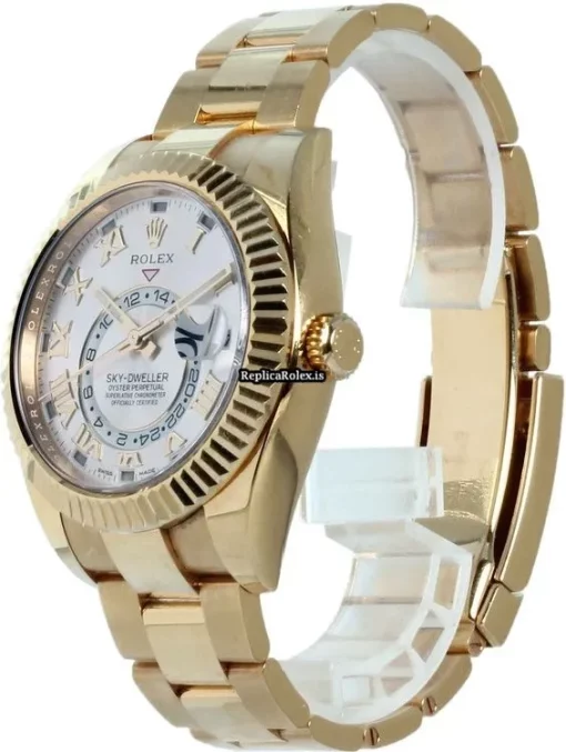Perfect Replica Rolex Sky-dweller 326938 Automatic Movement 42mm Yellow Gold Case Mens/unisex Watch - Image 2