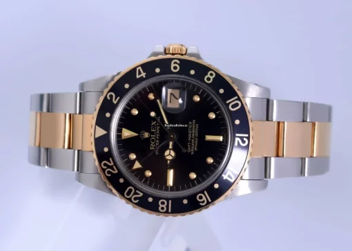 Terrific Replica Rolex Gmt-master 16753 Automatic Movement 40mm Gold/steel Case Mens/unisex Watch - Image 2