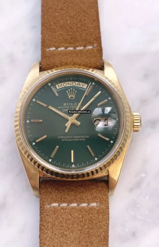 Mind-boggling Replica Rolex Day-date 36 18038 Automatic Movement 36mm Yellow Gold Case Mens/unisex Watch - Image 8