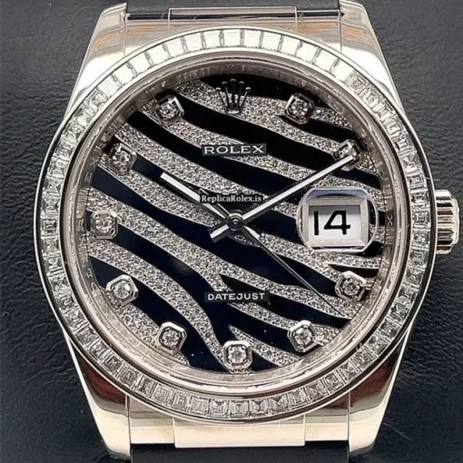 Cheap Clone Rolex Datejust 116189 Caliber 3135 Automatic Movement 36mm White Gold Case Mens/unisex Watch