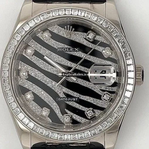 Cheap Clone Rolex Datejust 116189 Caliber 3135 Automatic Movement 36mm White Gold Case Mens/unisex Watch - Image 5