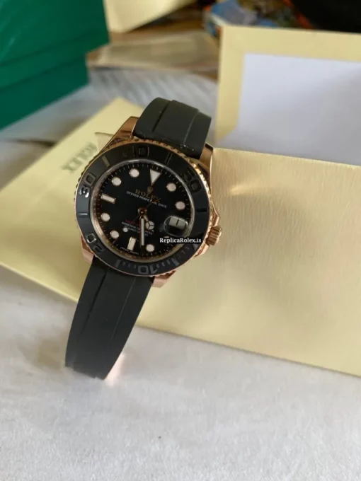Excellent Fake Rolex Yacht-master 37 268655 Caliber 2236 Automatic Movement 37mm Rose Gold Case Mens/unisex Watch - Image 4