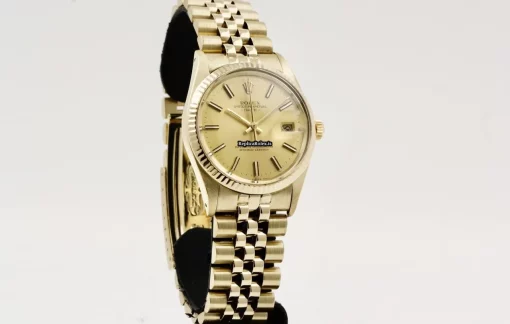 Defect Replica Rolex Oyster Perpetual Date 15037 Caliber 3035 Automatic Movement 34mm Yellow Gold Case Mens/unisex Watch