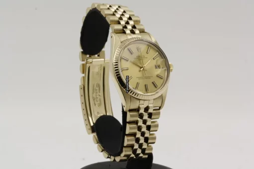 Defect Replica Rolex Oyster Perpetual Date 15037 Caliber 3035 Automatic Movement 34mm Yellow Gold Case Mens/unisex Watch - Image 8