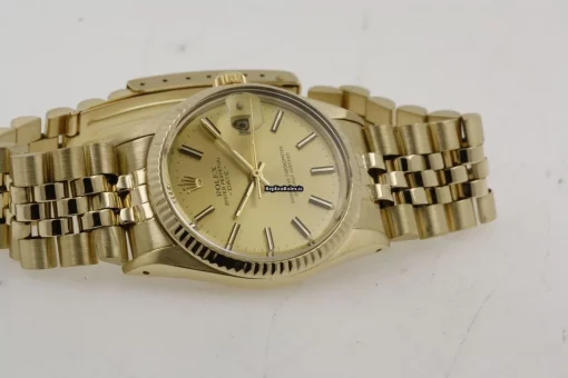 Defect Replica Rolex Oyster Perpetual Date 15037 Caliber 3035 Automatic Movement 34mm Yellow Gold Case Mens/unisex Watch - Image 9