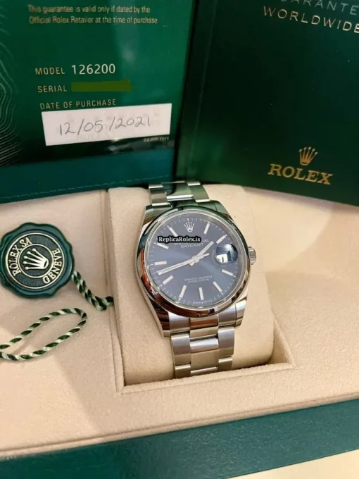 Lovely Fake Rolex Datejust 126200 Caliber 3235 Automatic Movement 36mm Steel Case Mens/unisex Watch - Image 2
