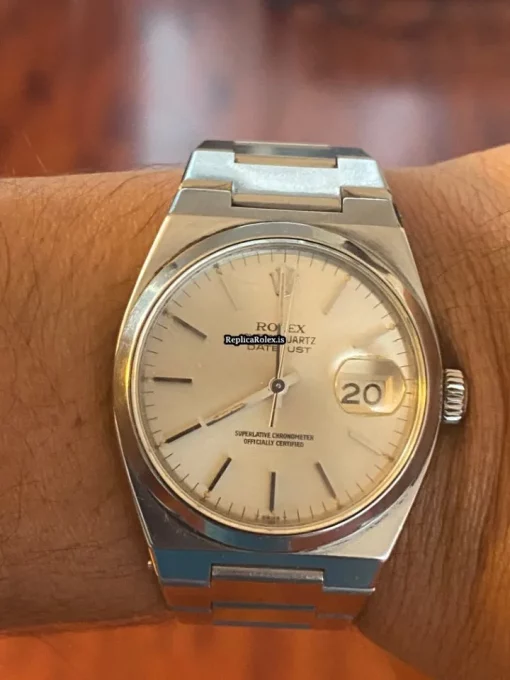 Amazing Replica Rolex Datejust Oysterquartz 17000 Caliber 5035 Quartz Movement 36x42mm Steel Case Mens/unisex Watch - Image 4