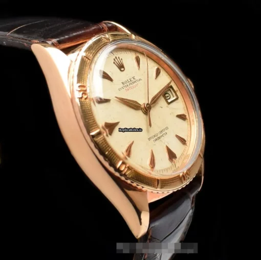 Suitable Replica Rolex Datejust Turn-o-graph 6309 Automatic Movement 36mm Yellow Gold Case Mens/unisex Watch - Image 4