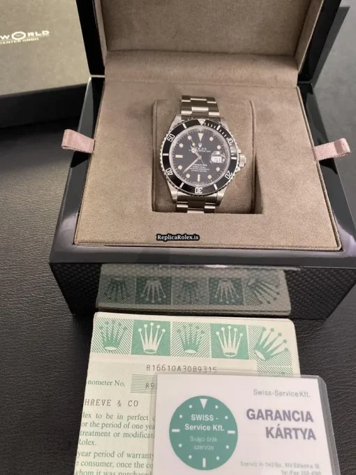 Awesome Replica Rolex Submariner Date 16610 Automatic Movement 40mm Steel Case Watch - Image 6