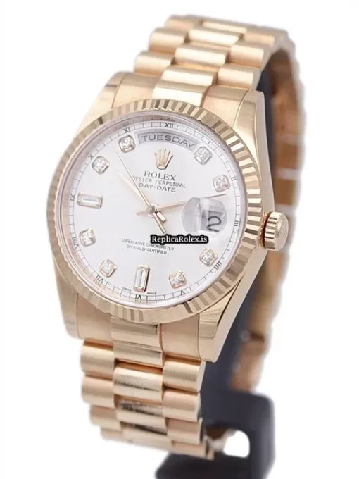 Remarkable Replica Rolex Day-date 36 118235 Automatic Movement 36mm Rose Gold Case Watch - Image 2