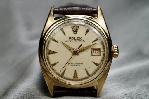 Exquisite Replica Rolex Bubble Back 6030 A.295 Automatic Movement 35mm Yellow Gold Case Mens/unisex Watch