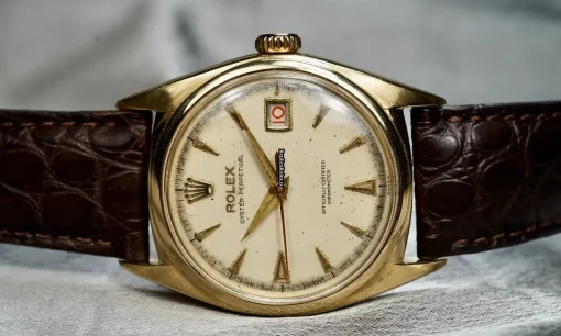 Exquisite Replica Rolex Bubble Back 6030 A.295 Automatic Movement 35mm Yellow Gold Case Mens/unisex Watch - Image 12