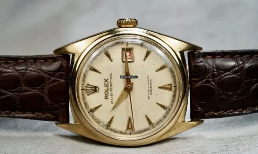 Exquisite Replica Rolex Bubble Back 6030 A.295 Automatic Movement 35mm Yellow Gold Case Mens/unisex Watch - Image 14