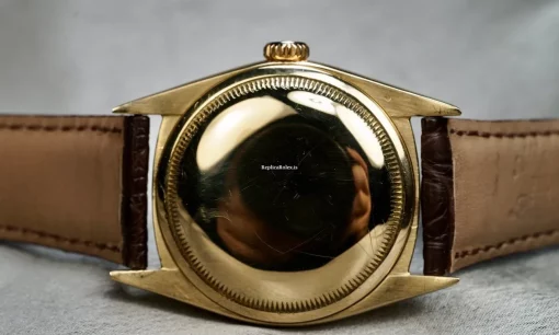 Exquisite Replica Rolex Bubble Back 6030 A.295 Automatic Movement 35mm Yellow Gold Case Mens/unisex Watch - Image 8