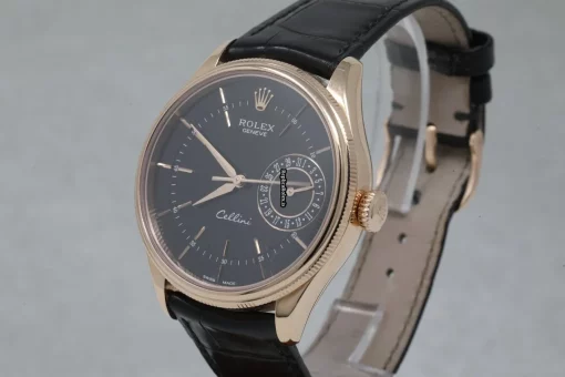 Offering Fake Rolex Cellini Date 50515 Caliber 3165 Automatic Movement 39mm Rose Gold Case Mens/unisex Watch - Image 2