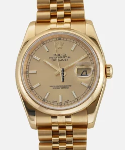 1:1 Replica Rolex Datejust 116208 Automatic Movement 36mm Yellow Gold Case Mens/unisex Watch