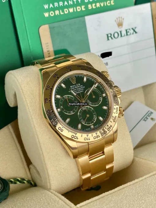 Pleasing Replica Rolex Daytona 116508 Caliber 4130 Automatic Movement 40mm Yellow Gold Case Mens/unisex Watch - Image 2