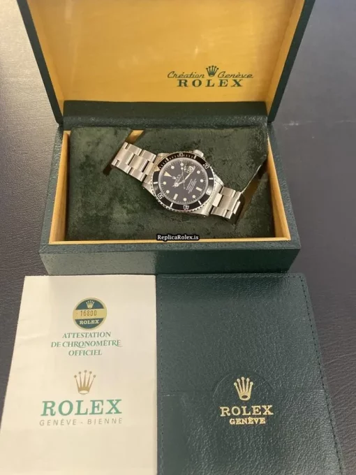 Ideal Replicas Rolex Submariner Date 16800 Automatic Movement 40mm Steel Case Watch - Image 6