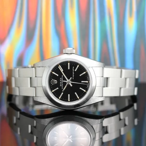 Terrific Fake Rolex Oyster Perpetual 67180 Caliber 2130 Automatic Movement 26x42mm Steel Case Womens Watch