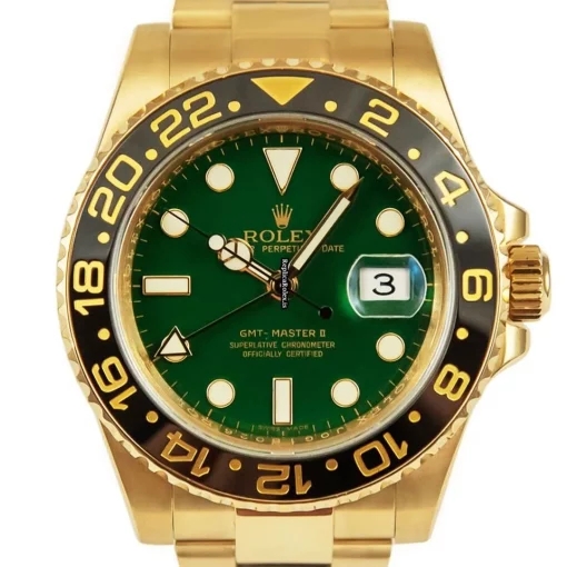 Popular Fake Rolex Gmt-master II 116718 Caliber 3186 Automatic Movement 40mm Yellow Gold Case Mens/unisex Watch