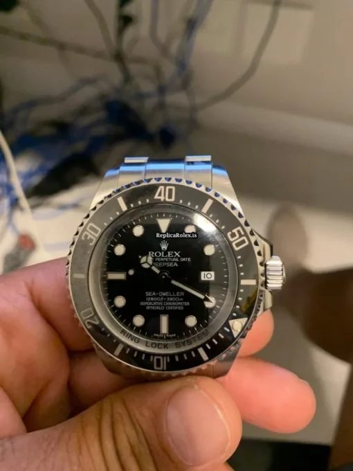 Superb Fake Rolex Sea-dweller Deepsea 116660 Caliber 3135 Automatic Movement 44mm Steel Case Mens/unisex Watch - Image 11