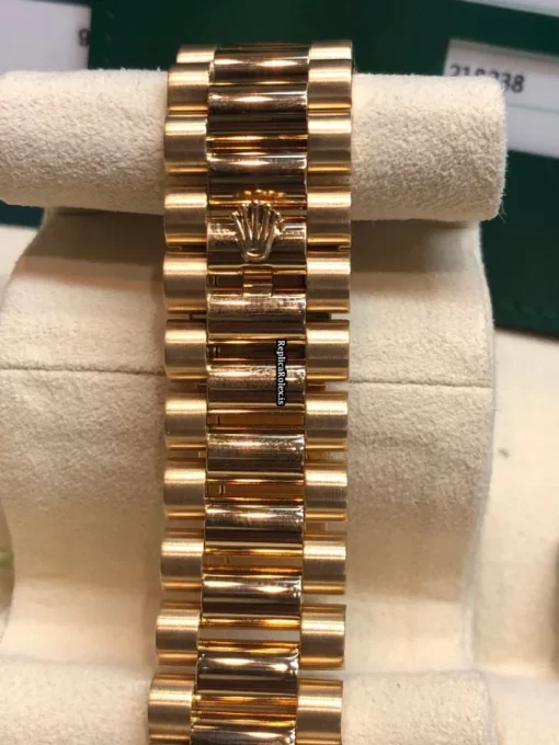 Great Replica Rolex Day-date II 218238 Caliber 3156 Automatic Movement 41mm Yellow Gold Case Mens/unisex Watch - Image 5