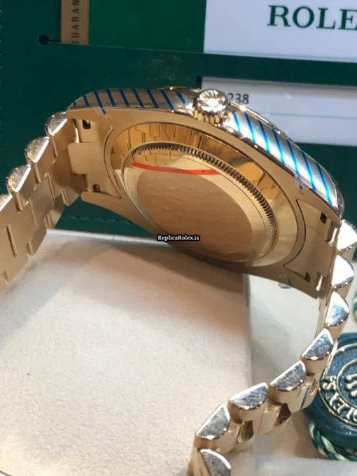 Great Replica Rolex Day-date II 218238 Caliber 3156 Automatic Movement 41mm Yellow Gold Case Mens/unisex Watch - Image 6